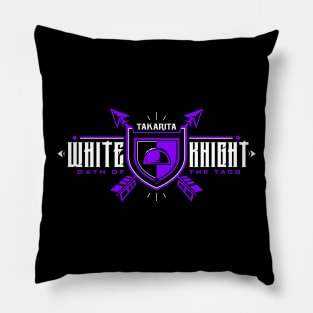 White Knight Purple Pillow