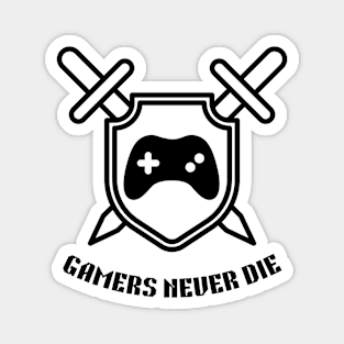 Gaming Addiction: Gamers Never Die Magnet