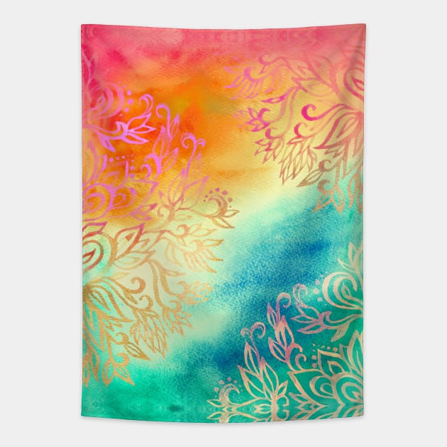 Watercolor Wonderland Tapestry by micklyn