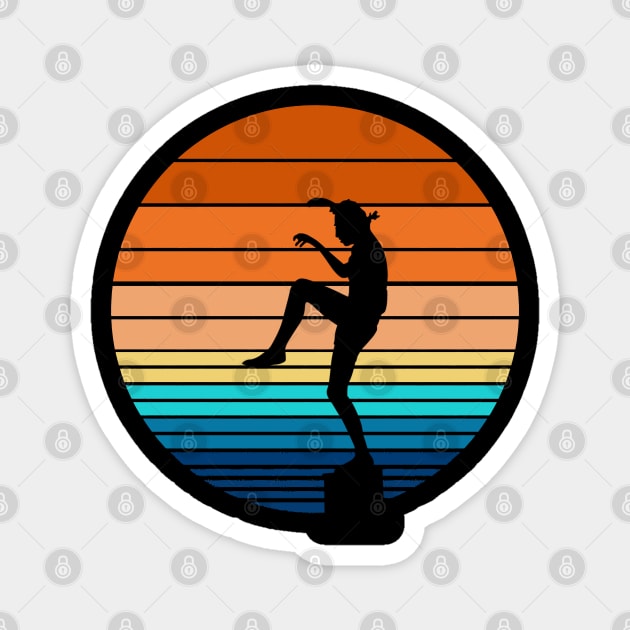 Retro Sunset Karate Magnet by irkife