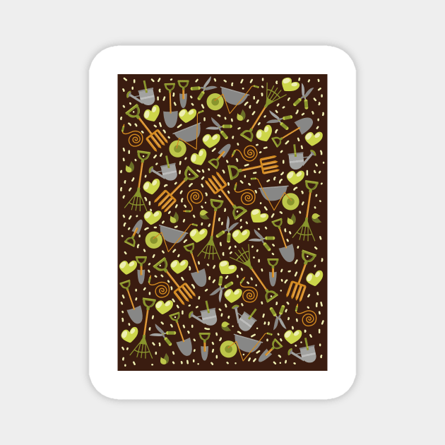 Gardening (dark background version) Magnet by nickemporium1