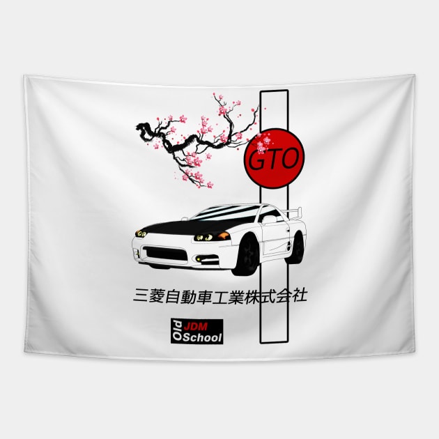 JDM GTO White Red Sun Edition Tapestry by OSJ Store