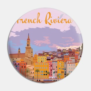 The French Riviera Travel Poster Pin