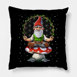 Mushroom Gnome Meditation Pillow