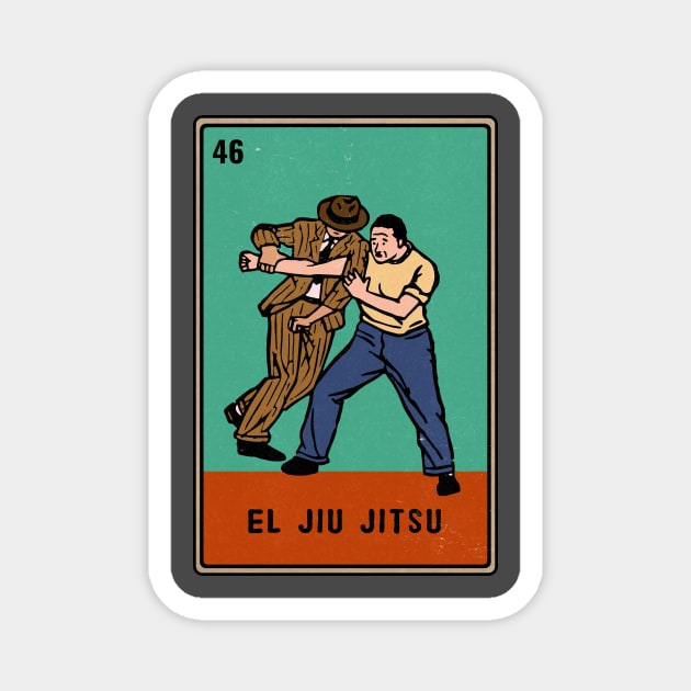 Vintage Jiu Jitsu Loteria Magnet by Kujo Vintage