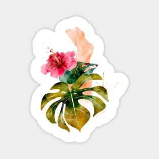 Relaxing Tropical Spa Watercolor Magnet