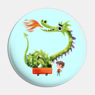 Dragon wagon Pin