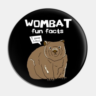 Wombat Fun Facts Pin
