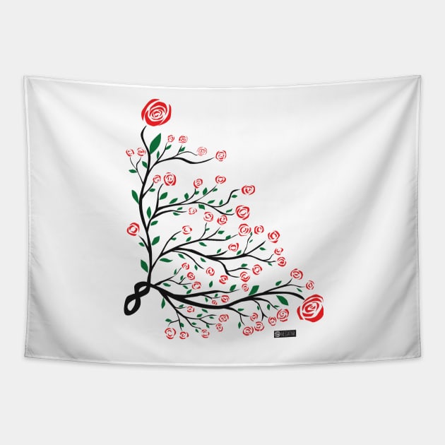 rose garden Tapestry by Negativa