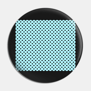 Powder Blue and Black Polka Dot Pattern Pin