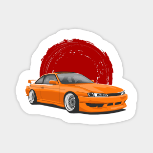 Orange Nissan Silvia S14 Kouki Magnet