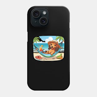 funny dog  chilling Phone Case