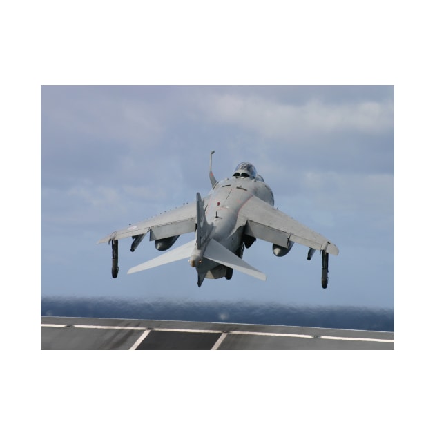 Sea Harrier Launching from HMS Illustrious. by captureasecond