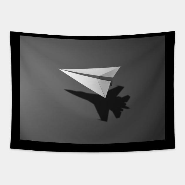 origami plane Tapestry by Heehoo26