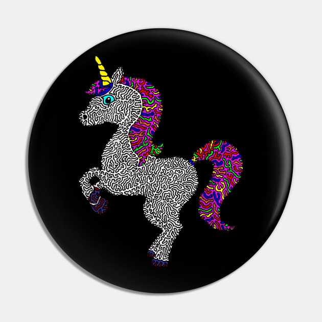 Prancing Unicorn Pin by NightserFineArts