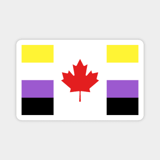 Non-binary / Canada Flag Mashup Magnet
