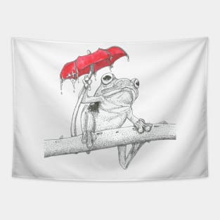 Frog's umbrella Tapestry