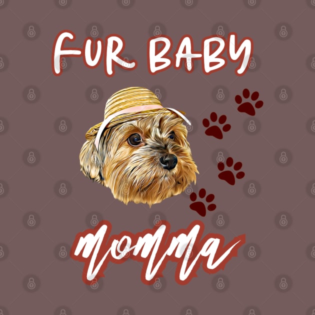 Fur Baby Momma Yorkie Digital Art by AdrianaHolmesArt
