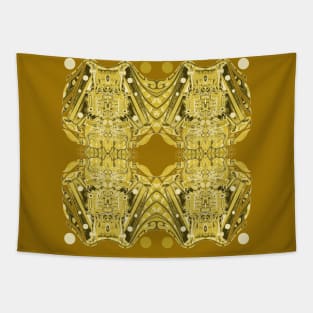 golden alien mictlan ecopop Tapestry