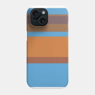 An unexampled package of Carolina Blue, Dirt, Dark Taupe, Earth and Dull Orange stripes. Phone Case