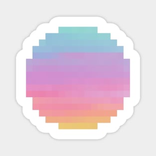 Pastel Rainbow Aesthetic Circle Magnet