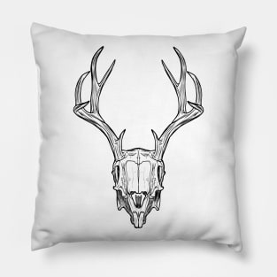 Deer Skull Black Buck 10 Point Pillow