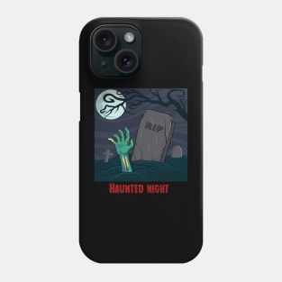 Zombie hand in haunted night Phone Case