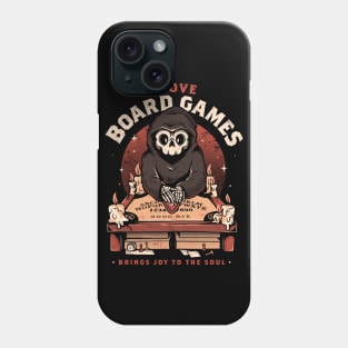 I Love Board Games - Funny Creepy Skull Gift Phone Case