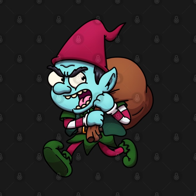 Evil Christmas Elf Stealing Presents by TheMaskedTooner