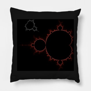 Mandelbrot Set Fractal Simple I red hue Pillow