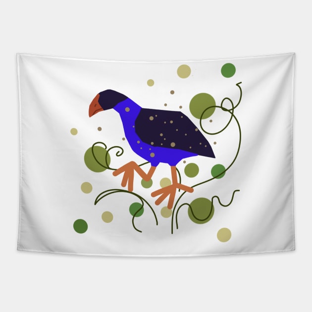 Simple Pukeko Tapestry by Design Fern