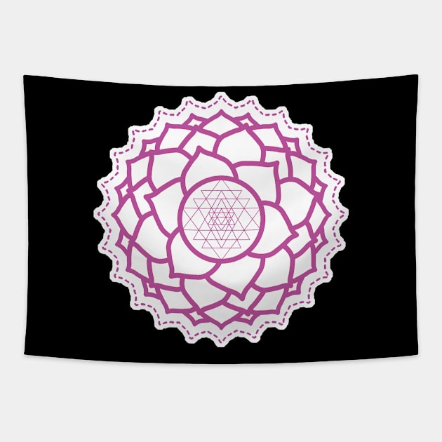 Sacred Geometry Yoga Blossom Tapestry by aaallsmiles