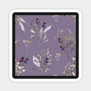 Vintage Floral in Lavender Magnet