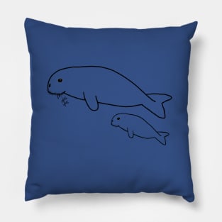 Whale Family Pillow