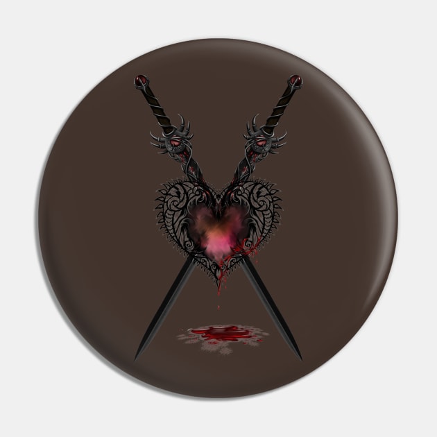 Vicious Heart (Brown) Pin by NiSiSuinegEht