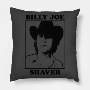 Retro Billy Joe Shaver Graphic Pillow