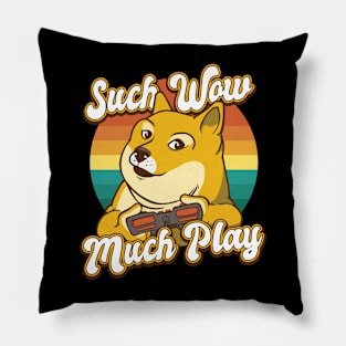 RETRO GAMING DOG MEME Pillow