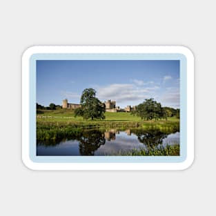 Alnwick Castle reflected in the River Aln (2) Magnet