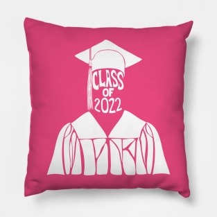 Class of 2022 Graduation Cap and Gown in White Pillow