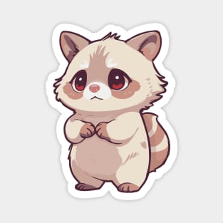 kawaii albino raccoon Magnet