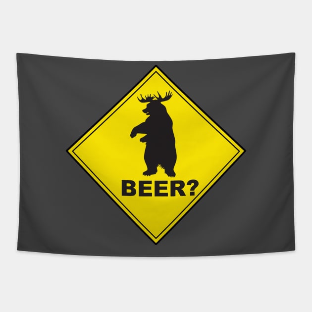 Beer bear Tapestry by JAC3D