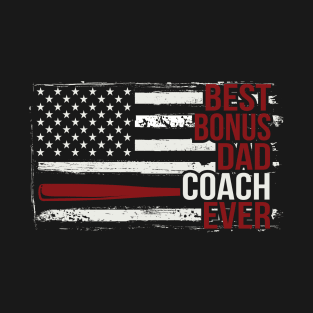 Baseball Stepdad Patriotic Father’s Day T-Shirt