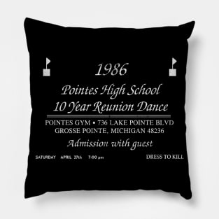 Pointes High Invite (Grosse Pointe Blank) Pillow