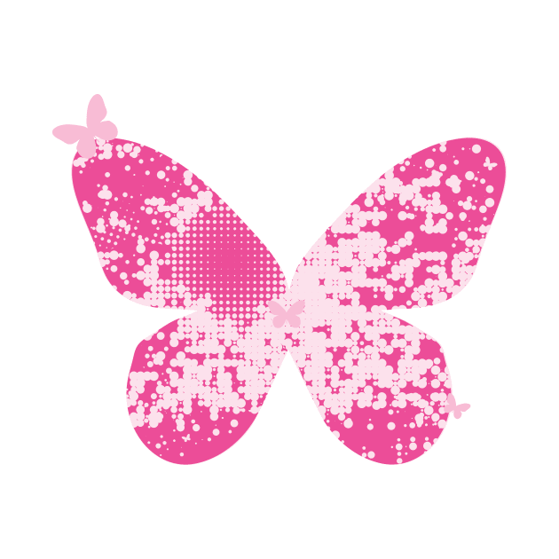 Pink Butterfly Vector by Florentino