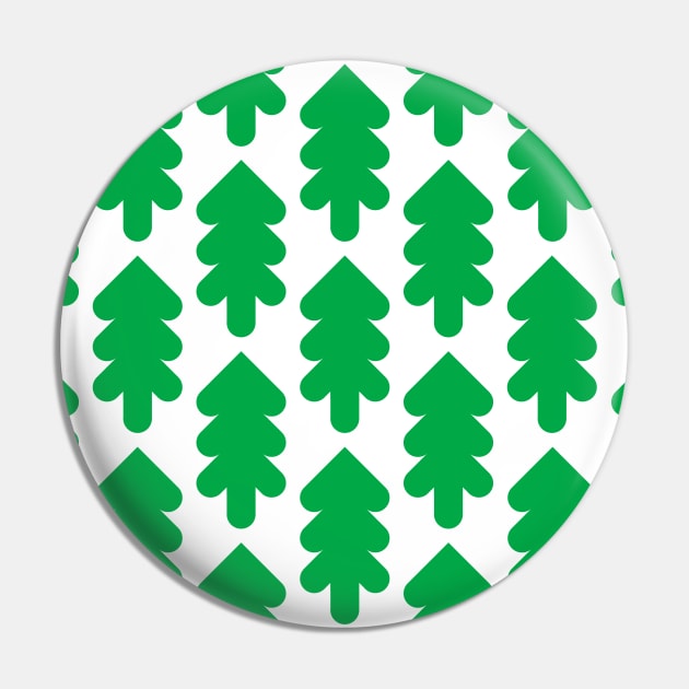 Green fir trees pattern, version one Pin by kindsouldesign