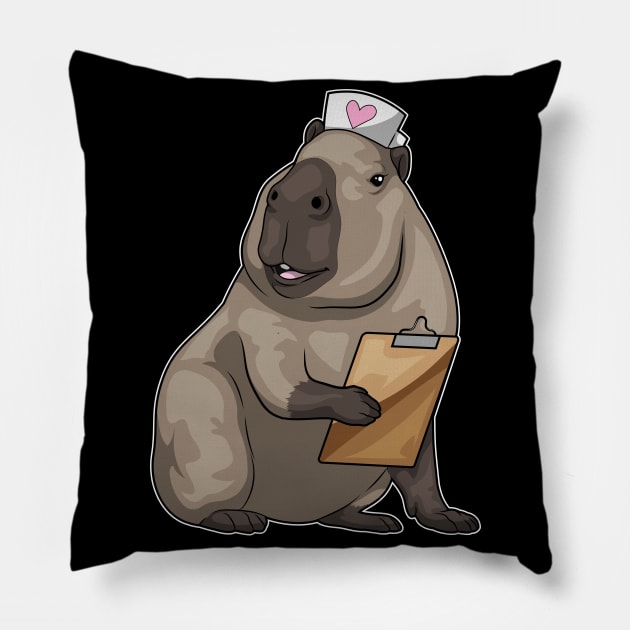 Capybara Nurse Notepad Pillow by Markus Schnabel