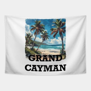 Grand Cayman (with Black Lettering) Tapestry