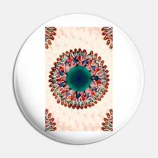 Earthy Starburst Mandala Pin