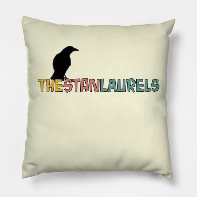 The Stan Laurels (Blackbird) Pillow by PlaidDesign