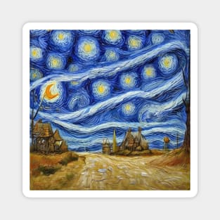 Starry Night Style Magnet